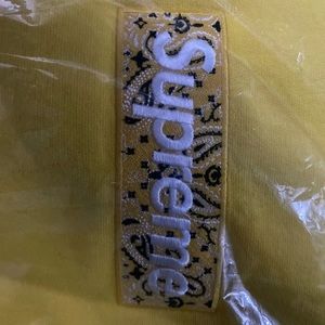 Supreme Yellow Bandana Box Logo Hoodie